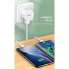 Φορτιστής τοίχου Usams T20 και καλώδιο micro usb Λευκό combo
